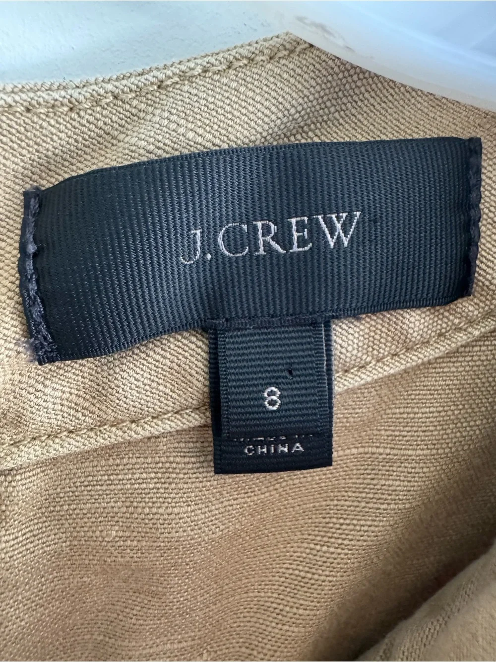 J.Crew khaki linen cotton blend lace-up cargo shift dress